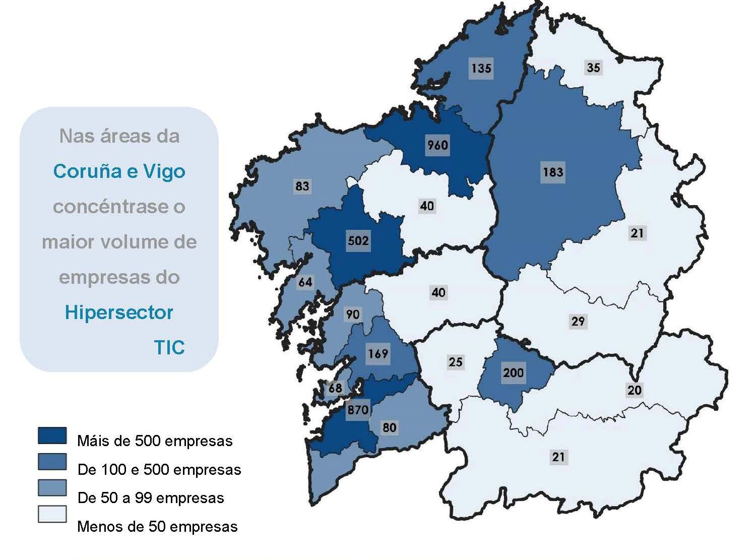 El número de empresas tecnológicas y de contenidos creció en galicia un 4,5 por ciento, frente al 0,1 por ciento de la media española 