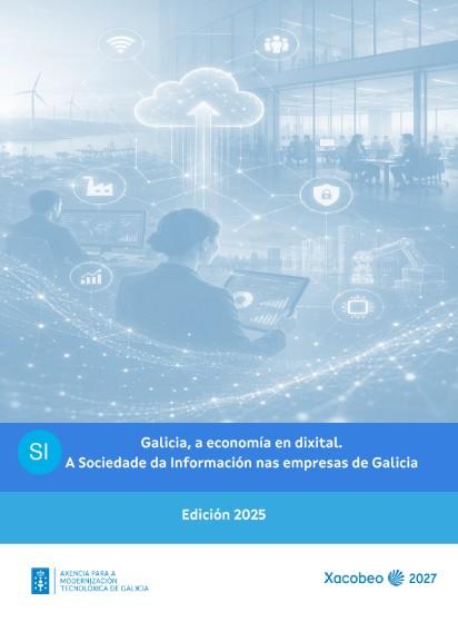 Portada do informe. Sociedade da información nas empresas, edición 2025